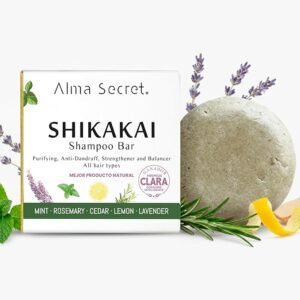 Alma Secret Champú Sólido Shikakai Anticaída y Anticaspa 85 g
