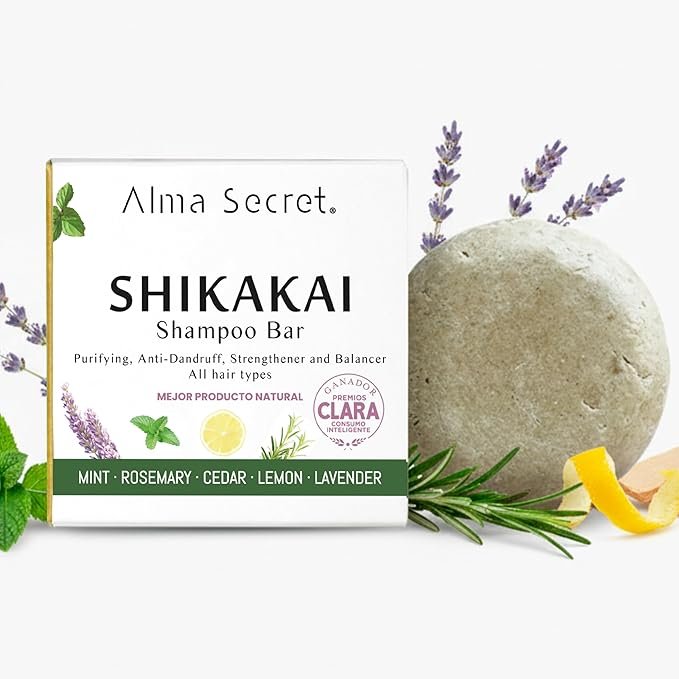 Alma Secret Champú Sólido Shikakai Anticaída y Anticaspa 85 g