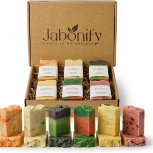 Pack Regalo 6 Jabones Naturales Artesanales con Rosa