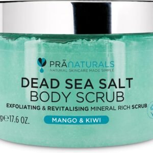 PraNaturals Exfoliante Sal del Mar Muerto Mango y Kiwi 500g