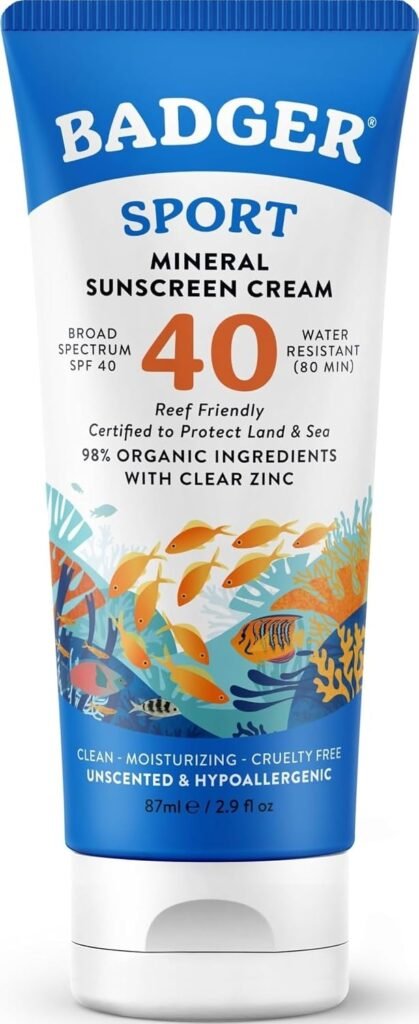 Badger Company Sport Mineral Sunscreen SPF40 87 ml