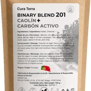 Mascarilla Facial de Arcilla Blanca con Carbón Activo 100 g