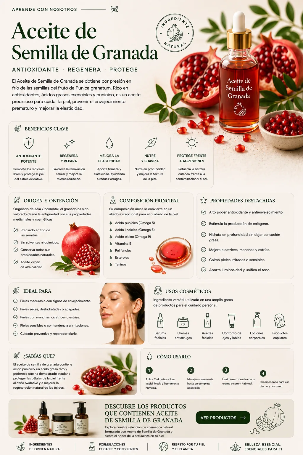 Aceite de Semilla de Granada: propiedades y beneficios