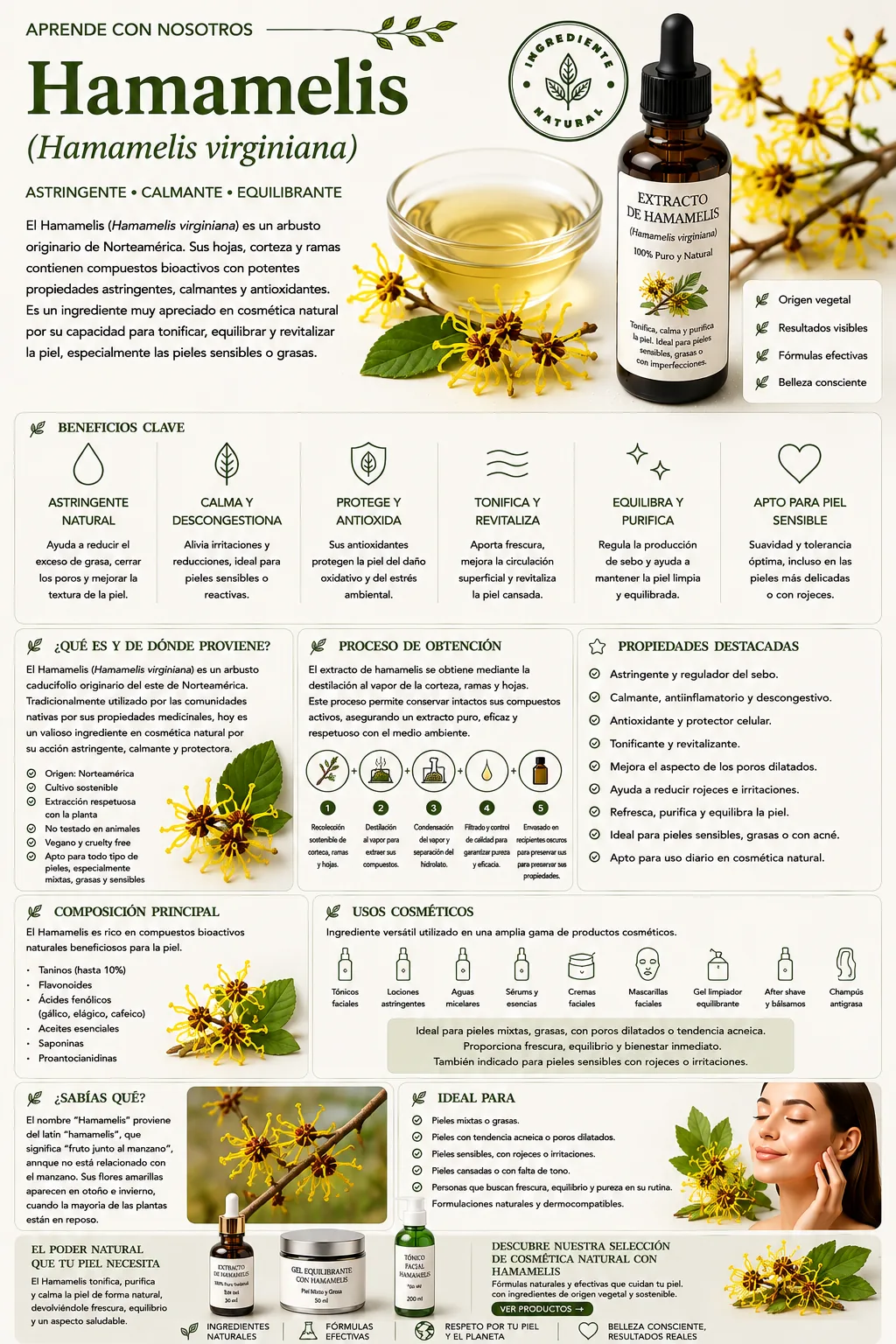 Hamamelis: propiedades y beneficios